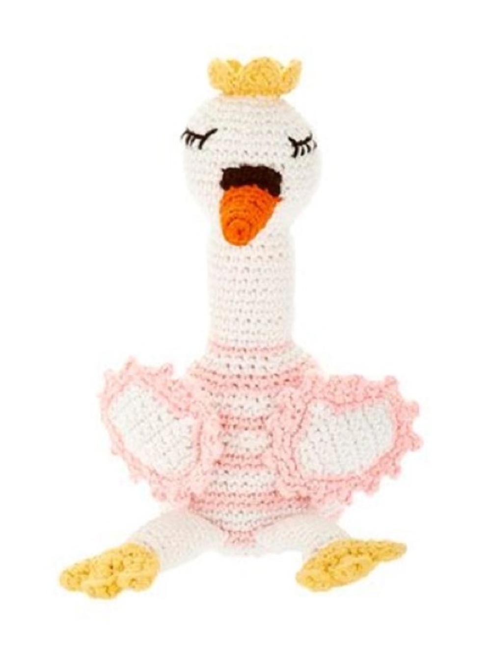 Large Swan Rattle Crotched Doll